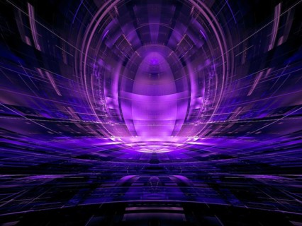 Concept virtual reality, sci fi or esoteric background - abstract computer generated 3d