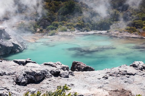An image of a volcanic lake at waimangu new zealand