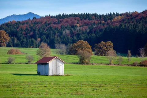An image of a autumn scenery at Murnau Bavaria Germany