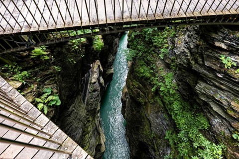 Viamala canyon in the Swiss alps