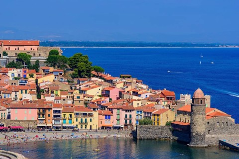 The old town of Collioure, a seaside resort in Southern France