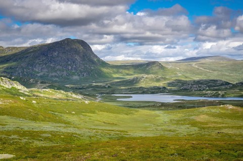 Fascinating natural landscape in Jotunheimen in the summertime in Norway. Great natural landscape