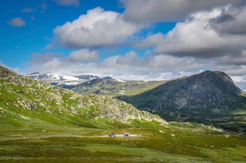 Fascinating natural landscape in Jotunheimen in the summertime in Norway. Great natural landscape