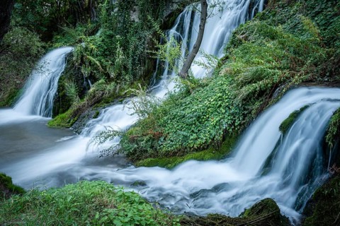 Trillo waterfall, La Alcarria, Guadalajara, Spain, Europe