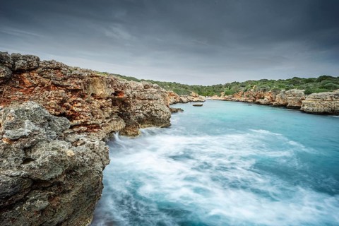 Natural cove, Cala Petita, Porto Cristo, Manacor, Majorca, Balearic Islands, Spain, Europe