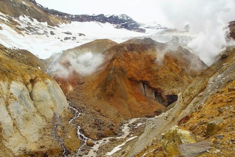 Morning ascent to the Mutnovsky volcano, an exciting summer hike along Kamatka
