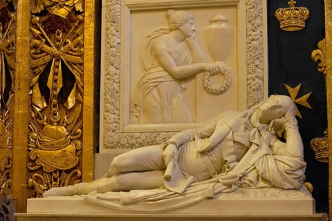 The tomb of Louis Charles d?Orleans, Count of Beaujolais 1779-1808, in the Chapel of the French of