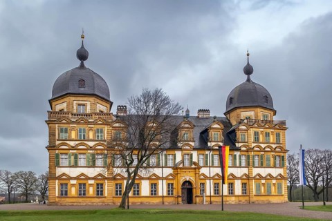 Palace (Schloss) Seehof was built from 1684 to 1695 near Bamberg, Germany, Europe