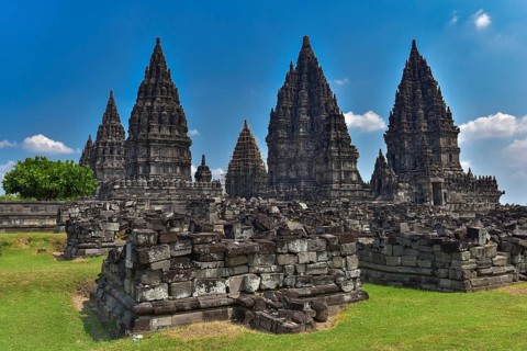 Candi Prambanan, a Hindu temple in Yogyakarta, Indonesia, Asia