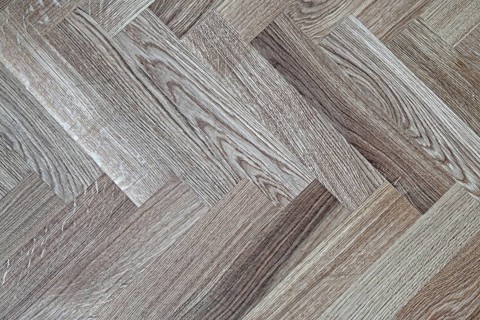 Close up shot of parquet floor tiles