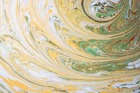 Beautiful abstract art of Ebru marbling painting techniques on water