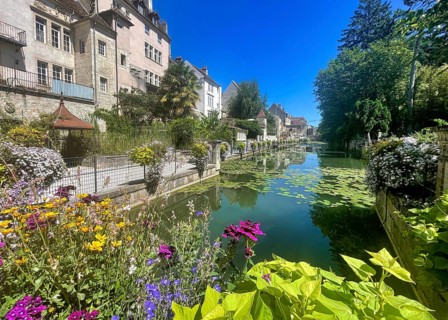 Medieval city of dole in france in covid lockdown quarantaine