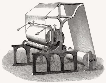 Walzendruckmaschine, Textildruck, 19. Jahrhundert