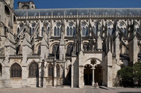 Bourges, Cathedral. Nave from the south, St., Saint, Saint