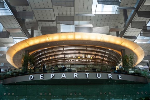 18.04.2019, Singapore, Republic of Singapore, Asia, A view into the departure hall of Terminal 3 at