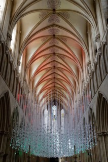 Interior view, Peace Doves, Wells Cathedral, Wells, England, Great Britain