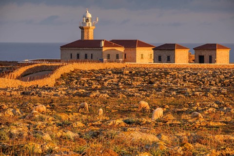 Punta Nati cape lighthouse, Ciutadella, Menorca, Balearic Islands, Spain, Europe