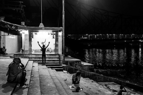 Temple hooghly river, kolkata, west Bengal, India, Asia