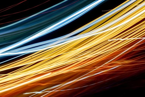Night city street lights background and street lights blur bokeh, Colorful circles of light