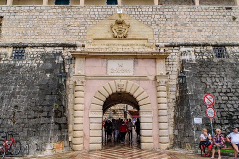 Entrance of the old town of Kotor, a World Heritage Site in Montenegro