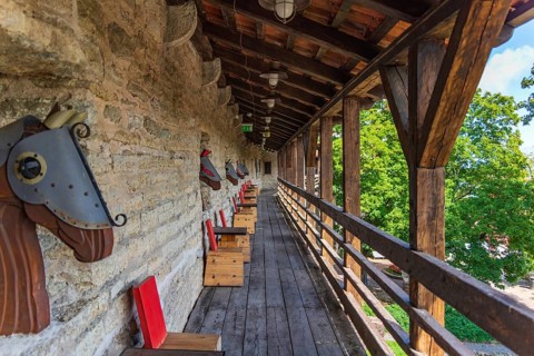 Walkway of Tallinn City Wall in Estonia