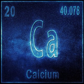 Calcium chemical element, Sign with atomic number and atomic weight, Periodic Table Element