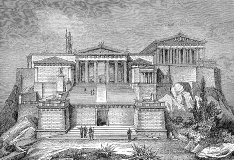 Acropolis, Reconstruction, Athens, Greece, Europe, Rekonstruktion der Akropolis, Athen,