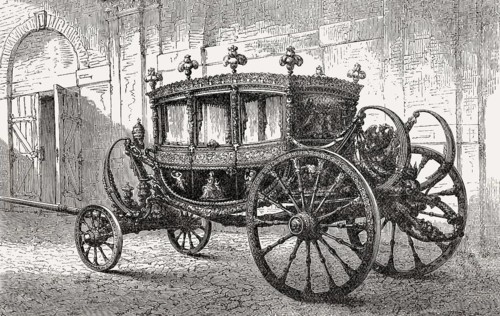 The papal holiday carriage, Rome, Italy, 19th Century, Europe