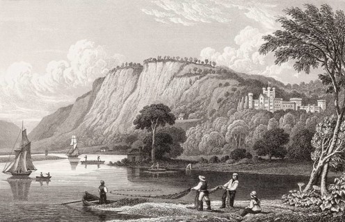 Kinfauns Castle, Perth and Kinross, 19th century, from Modern Athens by Th. H. Shepherd
