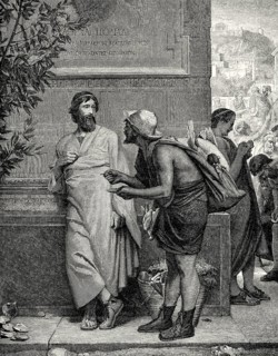 Aristides and the peasant, Ernest Hillemacher