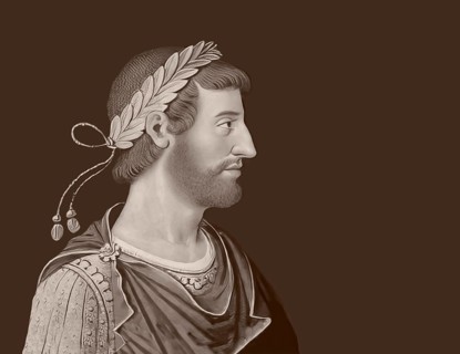 Hadrian or Publius Aelius Hadrianus Augustus, 76 - 138, Roman emperor, digitally edited