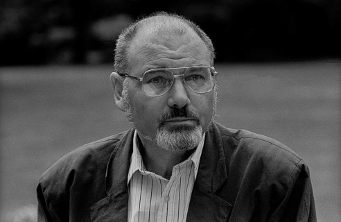 GDR, Berlin, 15.06.1990, director Edgar Kaufmann, shooting the film Heimsuchung in the courtyard of