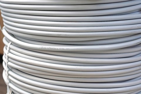 Big coil of electric power cables