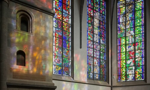 South transept, window by Markus Lüpertz