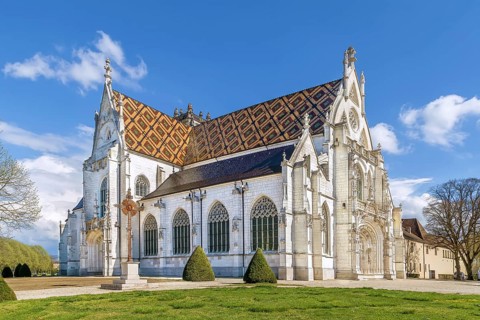 Church of Royal Monastery of Brou in Bourg-en-Bresse, France, Europe