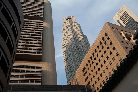 24.02.2019, Singapore, Republic of Singapore, Asia, Skyscrapers in Singapore's business district at