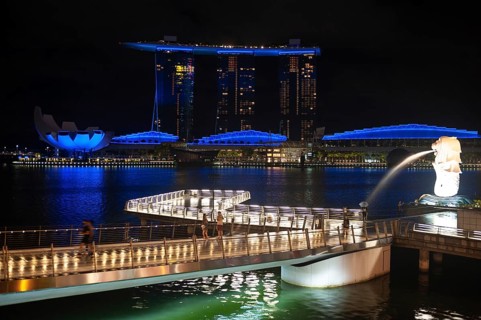 28.05.2020, Singapore, Republic of Singapore, Asia, Merlion Park on the banks of the Singapore