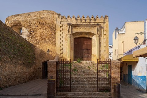 Access to the walls Bab R'mel next to Bab Souk, Portuguese fortification, Asilah, morocco