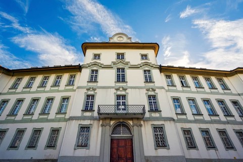 North façade, Schloss-Wurzach, Bad Wurzach, Allgäu, Baden-Württemberg, Germany, Europe