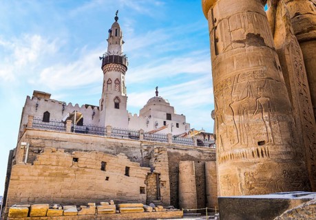 Abu Haggag Mosque and columns of Luxor temple