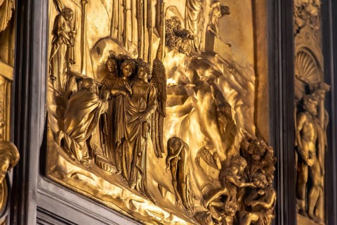 FLORENCE, ITALY, SEPTEMBER 18, 2023, Scenes of St Johns life on the famous Silver Altar of San
