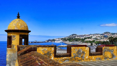 View of Funchal, Madeira from the Fortaleza de Sao Ttiago fortress