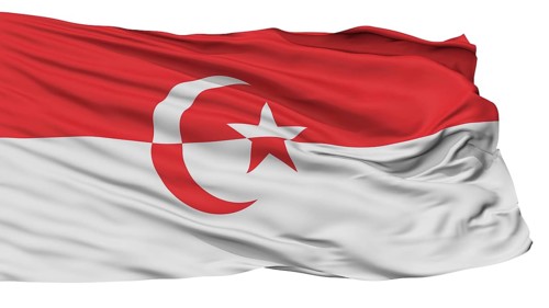 Islamic State Of Indonesia Flag, Isolated On White Background