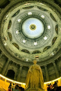 Queen Victoria statue, Victoria Memorial Interior, Kolkata, West Bengal, India, Asia