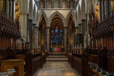 Salisbury, United Kingdom, 8 September, 2022: view of the choir in the historic Salisbury