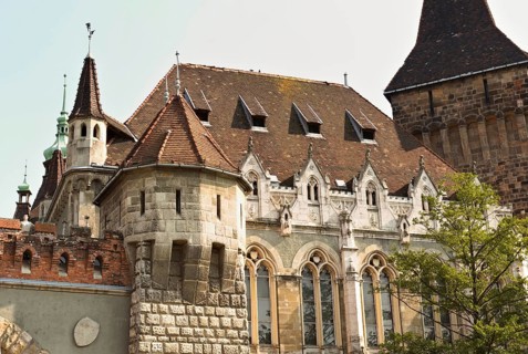 Vajdahunyad Castle is a castle in the City Park of Budapest, Hungary. It was built in 1896 as part