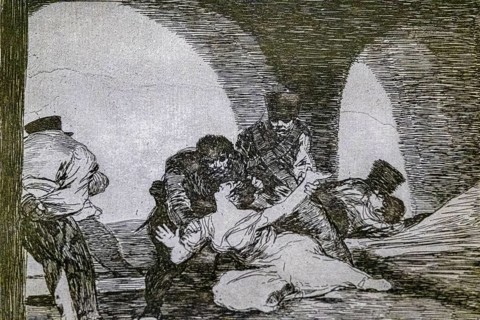 The disasters of war, no. 13: Bitter presence, 1810 -1814, Francisco de Goya, first printing of