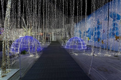 Illumi light show event, 25 million lights, winter wonderland, Laval, Province of Quebec, Canada,