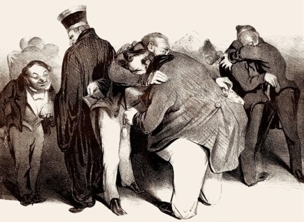 Caricature about corruption by Honore Daumier