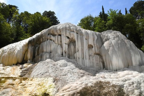 The limestone formations of Bagni San Filippo, Tuscany, Italy, Europe